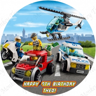 Lego City Edible Cake Image Topper Cupcake birthday party