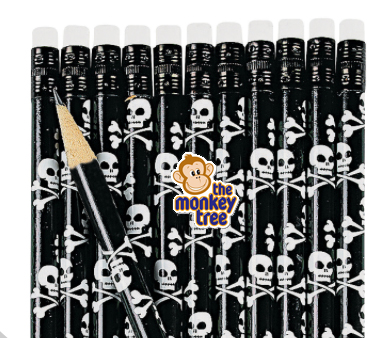 Pirate Skull & Crossbones Pencil Party Loot Gift Bag present prize