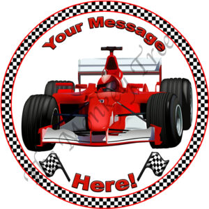f1 racing car edible cake image fondant