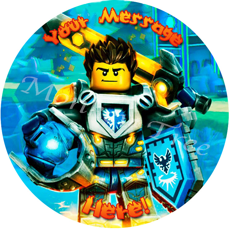 LEGO NEXO KNIGHTS A4 Cake Topper Edible Icing Image Birthday Party Decoration