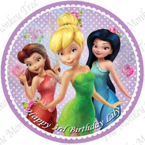 tinkerbell edible birthday cake image