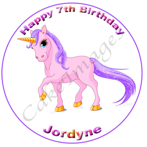 edible image fondant cake unicorn fairy magic