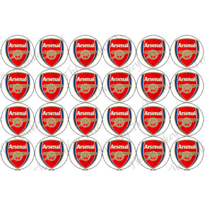 arsenal cupcake edible football soccer cupcakes