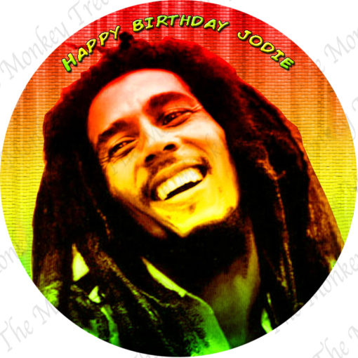 bob marley edible cake image fondant