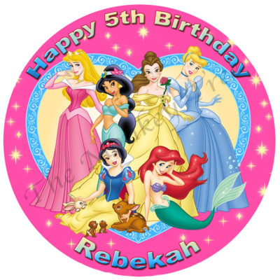 disney princess edible cake image fondant ariel snow white cinderella aurora jasmin