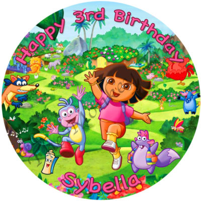 dora boots edible cake image topper fondant birthday party