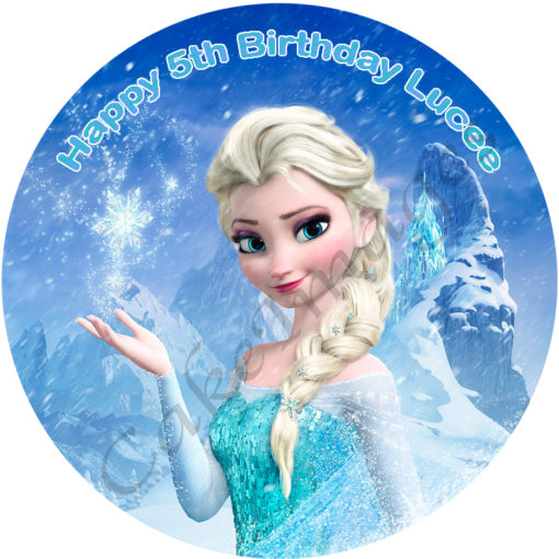 frozen elsa anna olaf edible cake image fondant