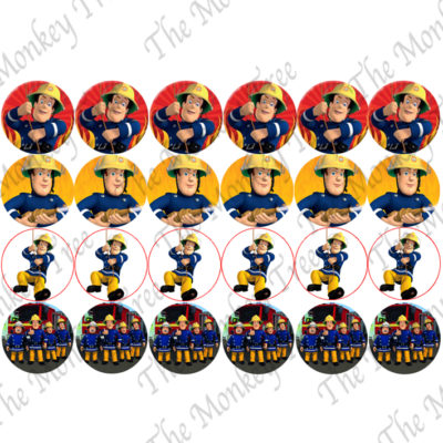 fireman sam edible cake image fondant cupcake