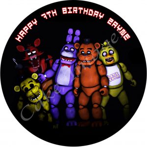 FNAF 5 nights at freddys edible cake image fondant