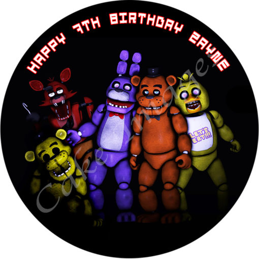 FNAF 5 nights at freddys edible cake image fondant