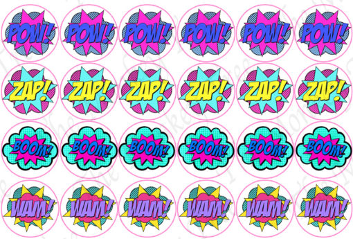 girl superhero edible cake image fondant cupcake