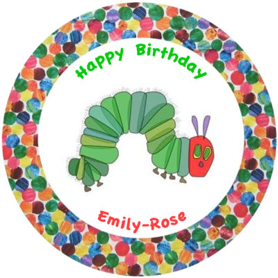 hungry caterpillar edible cake image fondant