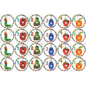hungry caterpillar edible cake image fondant cupcake