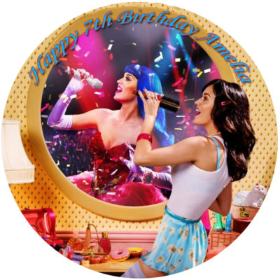 katy perry music disco edible image fondant cake