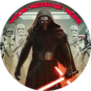 kylo ren star wars edible image fondant cake storm trooper