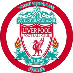 liverpool fc football soccer logo edible image fondant cake