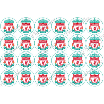 liverpool fc logo edible cake image fondant cupcake football soccer