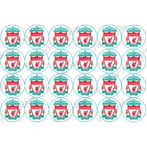 liverpool fc logo edible cake image fondant cupcake football soccer