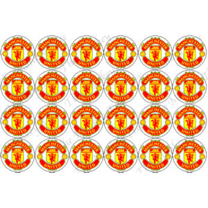 manchester united edible cake image fondant cupcake logo