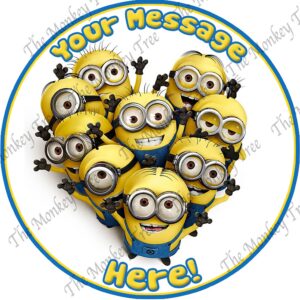 minions and monsters edible image cake topper