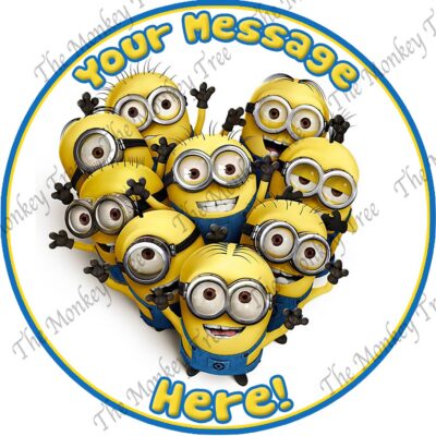 minions and monsters edible image cake topper