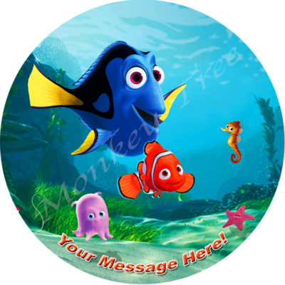 nemo dory underwater fish mermaid edible image fondant cake