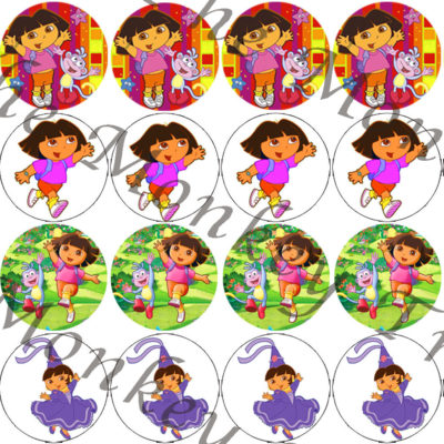 dora edible cake image fondant cupcake