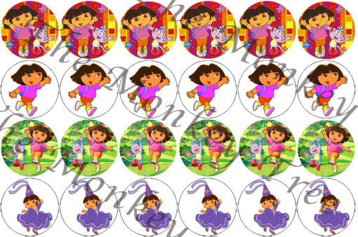 dora edible cake image fondant cupcake