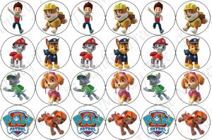 paw patrol edible cake image fondant cupcake