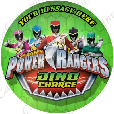 power rangers dino charge edible image fondant cake