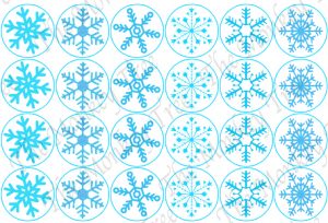 frozen snowflake edible cake image fondant cupcake