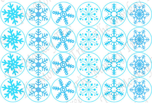 frozen snowflake edible cake image fondant cupcake