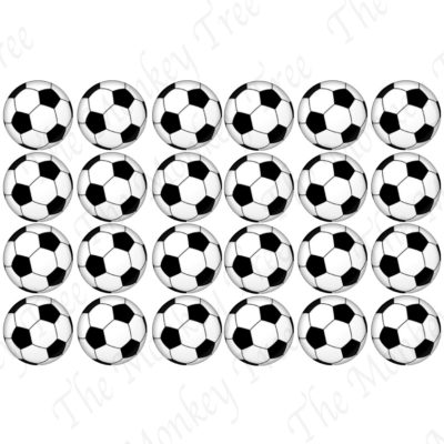 soccer balls football edible cake image fondant cupcake