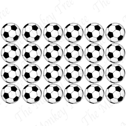 soccer balls football edible cake image fondant cupcake