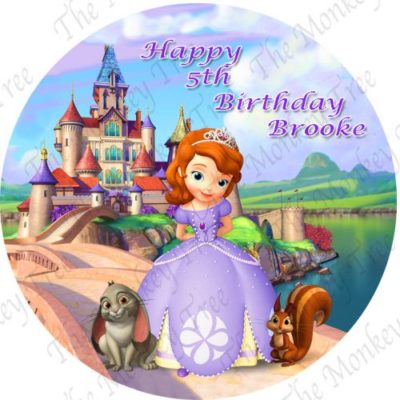 sofia the first edible image cake fondant