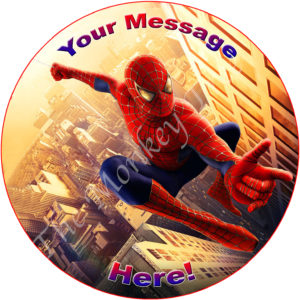 Spiderman Superhero Edible Cake Image Topper birthday party cupcake