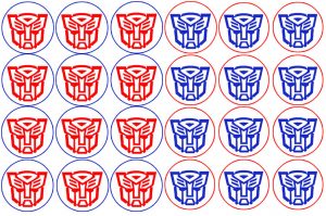 transformers edible cake image fondant cupcake