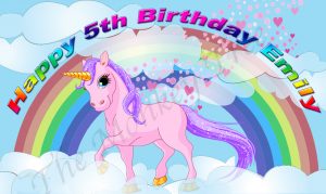 edible image fondant cake unicorn rainbow fairy magic