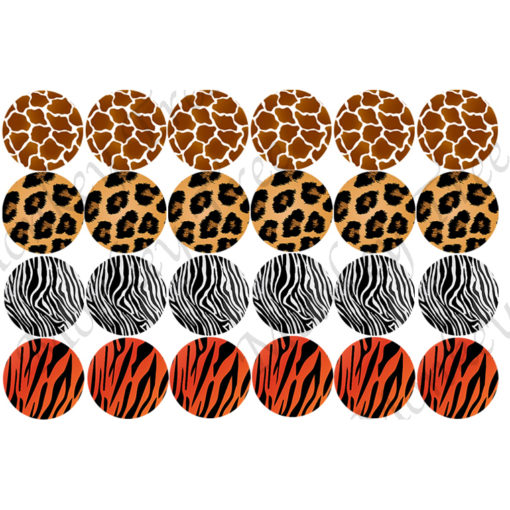 animal cupcake tiger zebra giraffe fondant cheetah