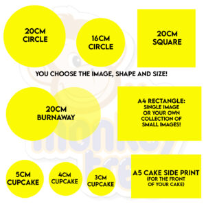 create your own custom edible image topper