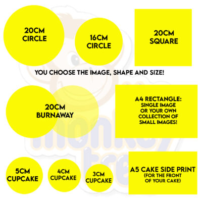 create your own custom edible image topper