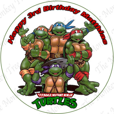 TMNT teenage mutant ninja turtle edible cake image