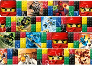 lego ninjago green circle edible image party