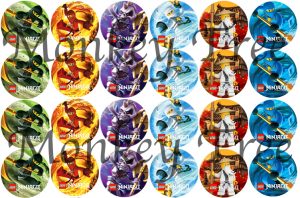 lego ninjago green circle edible image party