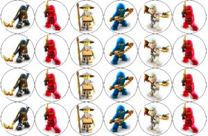 lego ninjago green circle edible image party