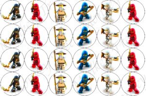 lego ninjago green circle edible image party