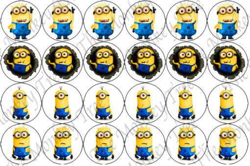 minion cupcake fondant edible