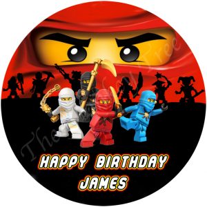 ninjago edible cake image party lego