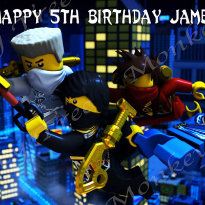 lego ninjago edible cake image topper birthday party spinjitsu