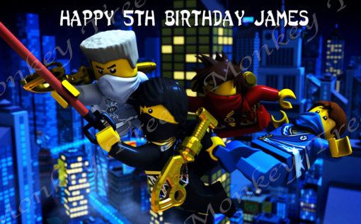 lego ninjago edible cake image topper birthday party spinjitsu